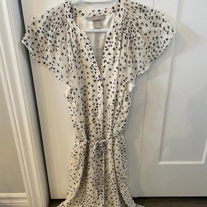 H&M Dress White Pattern - Size 4